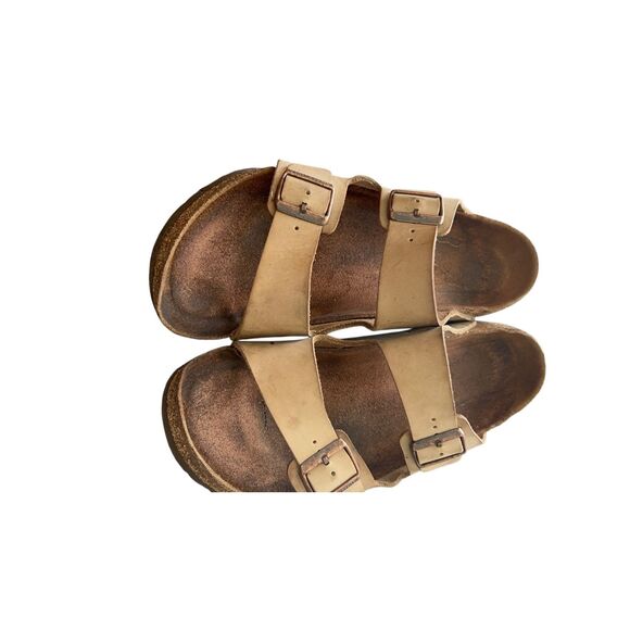 BIRKENSTOCK  Leather Slides Sandals Shoes size 11 - Picture 3 of 15